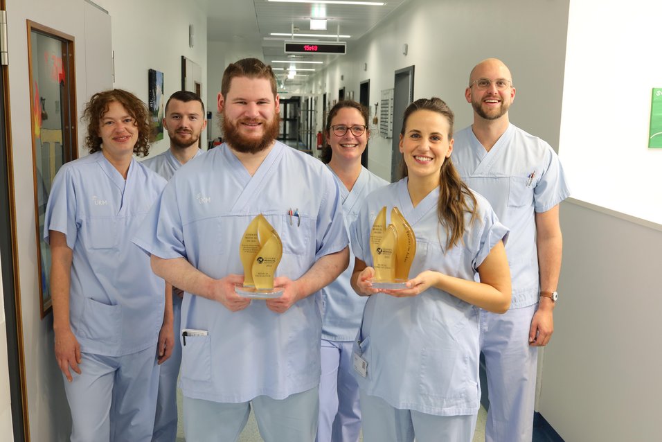 Das Team des UKM Knochenmarkzentrums wurde mit dem German Medical Award 2023 ausgezeichnet