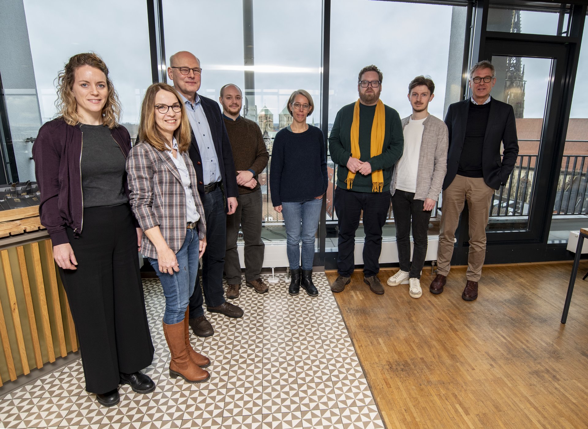 Sabrina Schulz, Beate Riße, Michael Böswald, Lars Nowak, Mareike Möllers, Marius Herwig, Leon Herbstmann und Georg Hülskamp