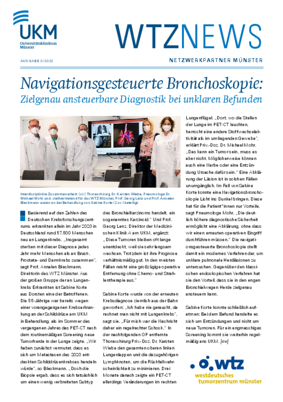 Navigationsgesteuerte Bronchoskopie | ToSyMa | ABP-Studie | Viszeralonkologisches Kolloquium 