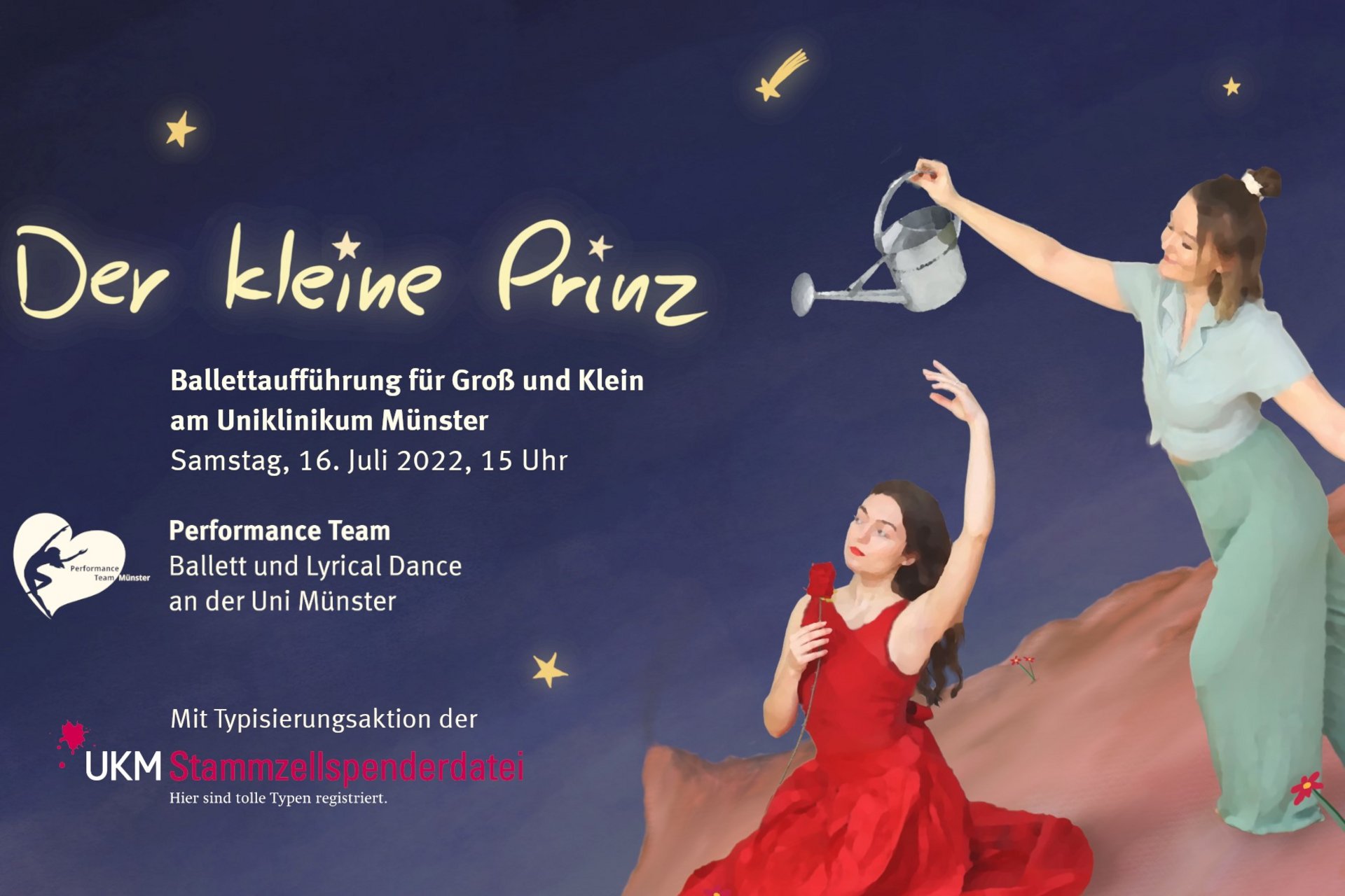 Der kleine Prinz – öffentliche Ballettaufführung des Performance Teams Ballett und Lyrical Dance 