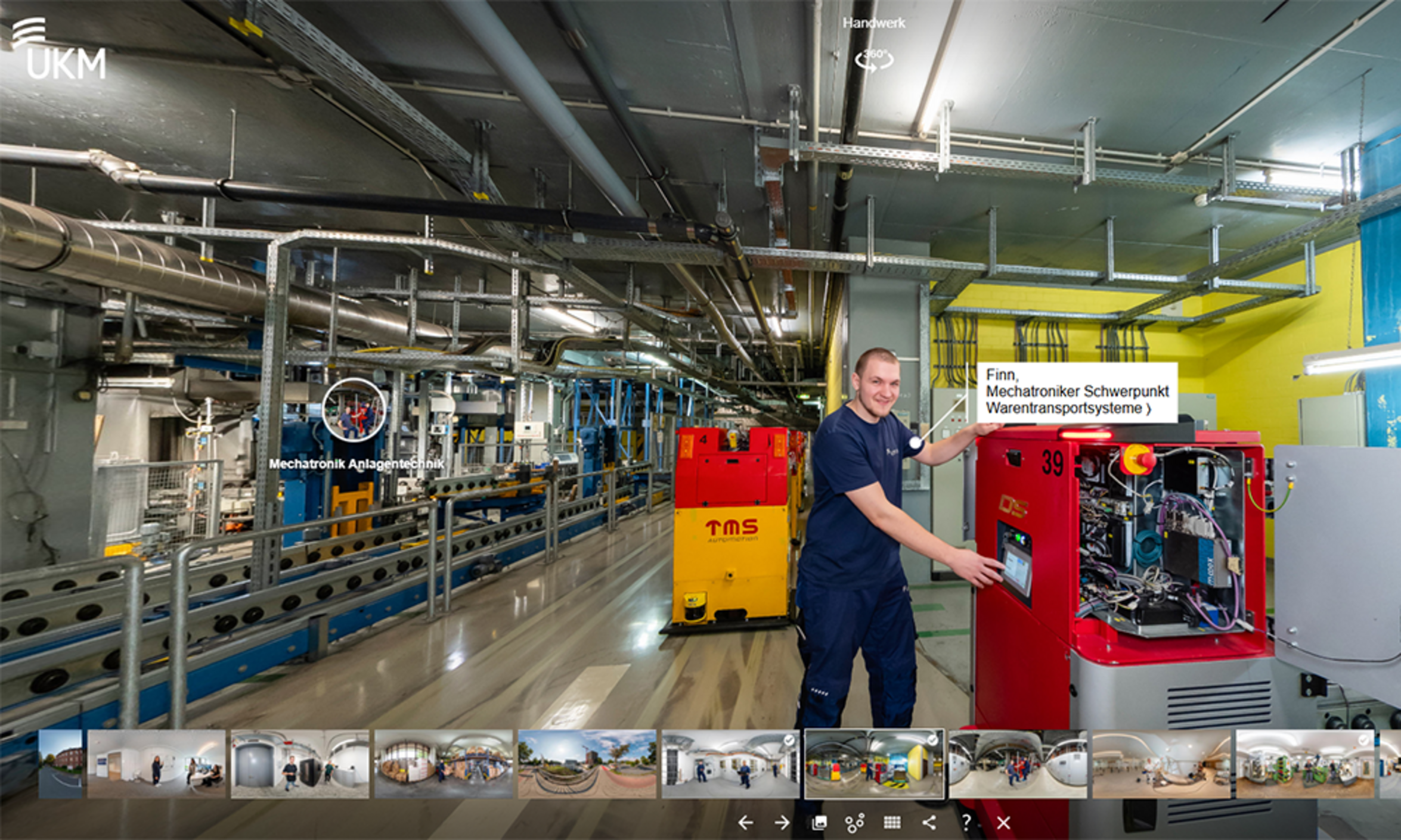 UKM Virtueller Ausbildungscampus | Mechatroniker*in Schwerpunkt Warentransport­systeme